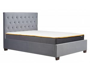 5ft King Size Cologne - Grey fabric upholstered button back bed frame